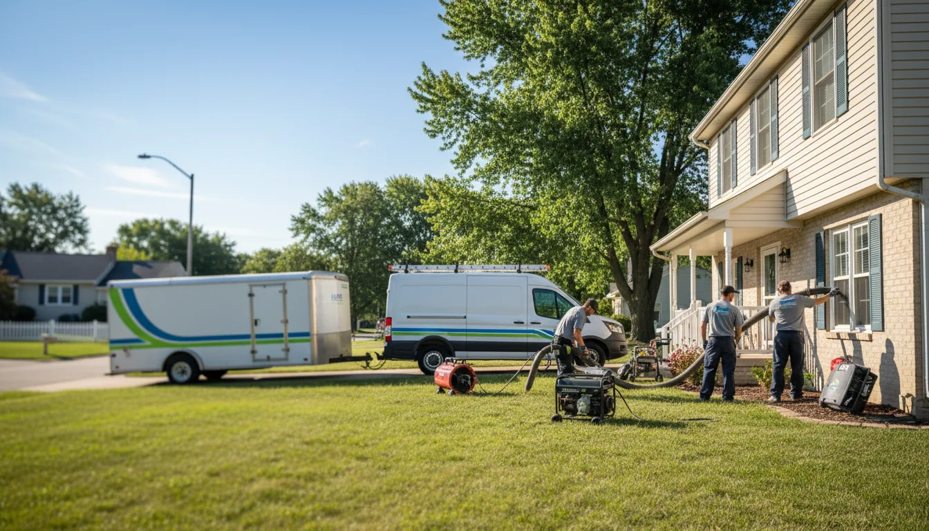 Flooded Basement Restoration And Cleanup With Repair in Girard, OH near me